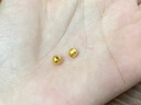 金小貅黄金转运珠古法足金999小金珠重版加厚金珠投资金攒金DIY配件手串 1g,4mm光珠重版5颗 实拍图