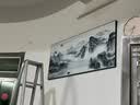 奥瀚新中式客厅装饰画山水画2026新款沙发背景墙挂画一整幅大气墙壁画 JD32545流水生财 140*60cm 质感油画布加厚铝合金黑框 实拍图