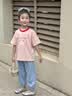 班喜迪女童短袖t恤夏季2026新款儿童半袖上衣洋气时髦宝宝衣服夏装童装 粉小猫 120 实拍图