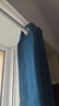 沫梵【窗帘+伸缩杆】窗帘免打孔安装布艺窗帘棉麻感遮光卧室成品套装 湖蓝(遮光约99%左右) 适用宽1.6-2.1米【窗帘高1.5米】 实拍图