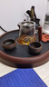 京东京造 茶盘茶托 乌金石圆形茶具排水蓄水小型火烧工艺茶盘 实拍图