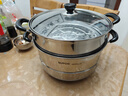 苏泊尔（SUPOR）304不锈钢蒸锅双层加厚复底汤锅带蒸笼燃气电磁炉通用 【双层加厚】旗舰款 28cm 实拍图