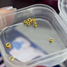 洲足金999金珠黄金小金珠金豆古法金珠DIY配件散珠隔珠路路通转运珠 3mm金珠  合单满 0.16g 包邮 单颗约0.02g 实拍图