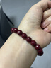 石玥珠宝高含量紫金朱砂手串本命年护身符转运珠手链男女士款礼物8mm 实拍图