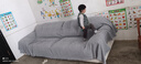 京东京造沙发巾沙发盖布冬季沙发套罩沙发盖毯超耐雪尼尔 灰色180*380cm 实拍图