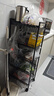 溢彩年华 厨房置物架小推车落地多层蔬菜架家用菜篮子收纳架储物架1061BK 实拍图