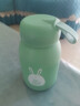 【京东物流送货上门】萌萌兔卡通水杯女牛奶玻璃杯创意便携杯子 绿色萌萌兔 330ml 1只 实拍图