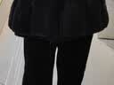 森马（Semir）休闲裤女冬雪尼尔加绒撞色松紧腰喇叭裤肌理慵懒气质女士长裤 黑色90001 M 实拍图