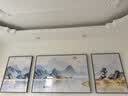 诗六艺家饰客厅装饰画北欧现代简约沙发背景墙挂画三联画大气轻奢壁画晶瓷画 背靠金山（铝合金外框） 晶瓷画左右60*80+中间120*80亮面 实拍图