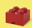 乐高（LEGO）®经典抽屉款收纳盒 玩具积木储物盒生日礼物 2*2 红色 实拍图