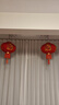 初奥大红灯笼大门挂的2026新年装饰春节元旦装饰品植绒布节庆年货led 一对80#【荐店面/阳台】+灯 48cm 实拍图