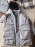 京东京造羽绒服男短款男士连帽滑雪服派克服外套男新衣送礼 灰色 2XL 实拍图