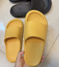 朴西新款EVA踩屎感厚底拖鞋女士居家室内情侣拖鞋男 黄色 39-40 实拍图