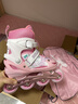 361°儿童轮滑鞋初学者男童女童溜冰鞋闪光轮旱冰鞋尺码可调节 粉色M码 实拍图