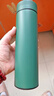 304不锈钢智能温显保温杯500ml测温小容量便携带显示茶水分离水杯 可替换电池显示【深绿】 实拍图