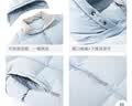 黑冰户外女短款活帽700+蓬加厚防风防泼耐磨保暖羽绒服F8955KH 灰蓝 M 实拍图