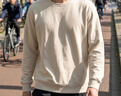 京东京造【100%长绒棉】卫衣男冬季外套男装衣服t恤男女 浅米色 XL 实拍图