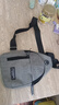 运动跑步包男休闲斜挎包手机包防泼水健身包女单肩包 灰色 实拍图