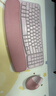 罗技（Logitech）Wave Combo 无线人体工学键鼠套装 垂直鼠标 无线蓝牙鼠标 办公键盘 无线键盘 蓝牙键盘 粉色 实拍图
