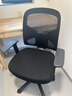 得力（deli）4900S 人体工学靠背办公椅/电脑椅/职员椅 可升降转椅舒棉坐垫 黑 实拍图