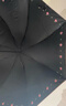 天堂伞 防紫外线阳伞三折 遮阳伞黑胶防晒伞蜜桃图案晴雨伞 藏青 实拍图