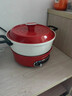 摩飞电器（Morphyrichards） 多功能锅电火锅家用分体式鸳鸯火锅电炒锅烧烤肉蒸煮炒煎电煮锅MR9087 3L 英伦红【标配+鸳鸯锅】 实拍图