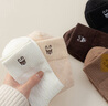 棉满满袜子女士中筒袜秋冬季100%纯棉抗菌防臭女生卡通小熊长筒全棉6双 实拍图