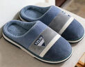 俞兆林（YUZHAOLIN）棉拖鞋男女冬季软底保暖家居室内特大码家用棉鞋 蓝色 48-49 实拍图