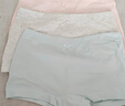 怡兰芬平角内裤女纯棉抗菌中腰四角少女内裤学生初中生高中生女生底裤 组合一（花灰+珍珠粉+蓝色） 3条 2XL (参考体重130-150斤) 实拍图