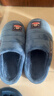 大嘴猴（paul frank）棉拖鞋男士秋冬季室内家居拖鞋毛绒保暖厚底棉鞋男款深蓝280PF607 实拍图