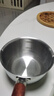 热油小锅泼油锅加厚不锈钢木柄防烫带刻度双倒流口不挂油无涂层 【木柄】爆款300ml 实拍图