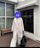 红袖高级感双面呢大衣2025冬季新款女装【静奢智感】100%绵羊毛呢外套 本白001 M 实拍图