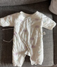 童泰新生婴儿衣服连体衣夹棉秋冬季0-6月初生宝宝纯棉加厚哈衣爬服 紫色花朵 66cm (建议3-6个月身高60-68cm) 实拍图