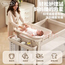优乐博（ULOP）婴儿床可折叠可移动0-3岁宝宝床多功能婴儿床可升降婴儿拼接床 尿布台婴儿床二合一摇篮摇摇床 一键折叠床豪华款 婴儿用品实用新生儿见面礼物便携折叠婴儿床 实拍图