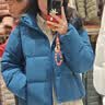 优衣库无缝羽绒短茄克女装/外套夹克478578 68 深蓝色 M /160/84A 实拍图