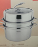 凌丰（LINKFAIR）蒸锅不锈钢家用双层加厚大容量汤锅带蒸笼蒸片电磁炉燃气灶通用 灵鹅三层钢五件套 2层 28cm 晒单实拍图