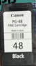 佳能（Canon）PG-48 黑色墨盒(适用E478/E478R/E3480/E418/E4280/E4580) 实拍图