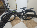 EG7山地自行车成人学生变速越野单车双减震赛车26寸青少年男女 辐条【加厚防滑轮-更安全】黑白 27.5寸21速【适合：175-190CM】 实拍图