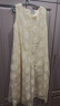 茵曼商场同款浮雕提花蕾丝连衣裙26夏女装新品无袖a字裙梨花杏L 实拍图