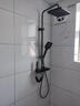 浪鲸恒温淋浴花洒套装钢琴花洒全套增压自洁沐浴器精铜浴室淋雨器 【枪灰恒温】智能数显 增压雨淋 实拍图