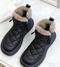 啄木鸟雪地靴女冬季2025年新款加绒加厚户外保暖棉鞋女防水防滑保暖短靴 黑色 加绒 [建议拍大一码] 37 [运费险] 实拍图