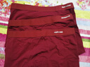 海澜之家（HLA）男士内裤男生纯棉10A抗菌透气四季款冰丝莫代尔平角内裤衩头3条装 升级10A抗菌100%纯棉-大红/大红/大红 3条 3XL /185(体重170-190斤) 实拍图