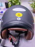 野马（YEMA）头盔3c认证新国标A类633S 秋冬季男女通用电动摩托车安全帽防冻保暖防雾3/4盔 皮亚黑奥秘花 实拍图