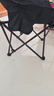 小魔户外折叠椅 折叠靠背椅加高月亮椅露营折叠凳子便携躺椅钓鱼椅 黑 实拍图