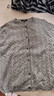 优衣库女装纽花圆领针织开衫/毛衣外套空调衫通勤488123 481477/03灰色 XL 实拍图