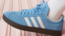 adidas「T头鞋」VL COURT CLASSIC板鞋德训鞋男女阿迪达斯轻运动 蓝色/亮白/树脂黄 (推荐女生选小半码)   40.5 实拍图