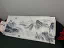 奥瀚新中式客厅装饰画山水画2026新款沙发背景墙挂画一整幅大气墙壁画 JD32545流水生财 140*60cm 质感油画布加厚铝合金黑框 实拍图