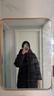 坦博尔【爆款】高充绒量连帽羽绒服女中长款加厚保暖冬天外套TBF530780D 黑色 XL (175) 实拍图