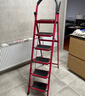 忆琳居梯子家用安全人字梯折叠伸缩多功能楼梯便捷扶梯加厚安全步梯白五 实拍图