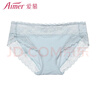 爱慕（Aimer）【商场同款】女士美棉KIKI棉质底裆蕾丝低腰三角裤 粉色 1条 M (165) 实拍图